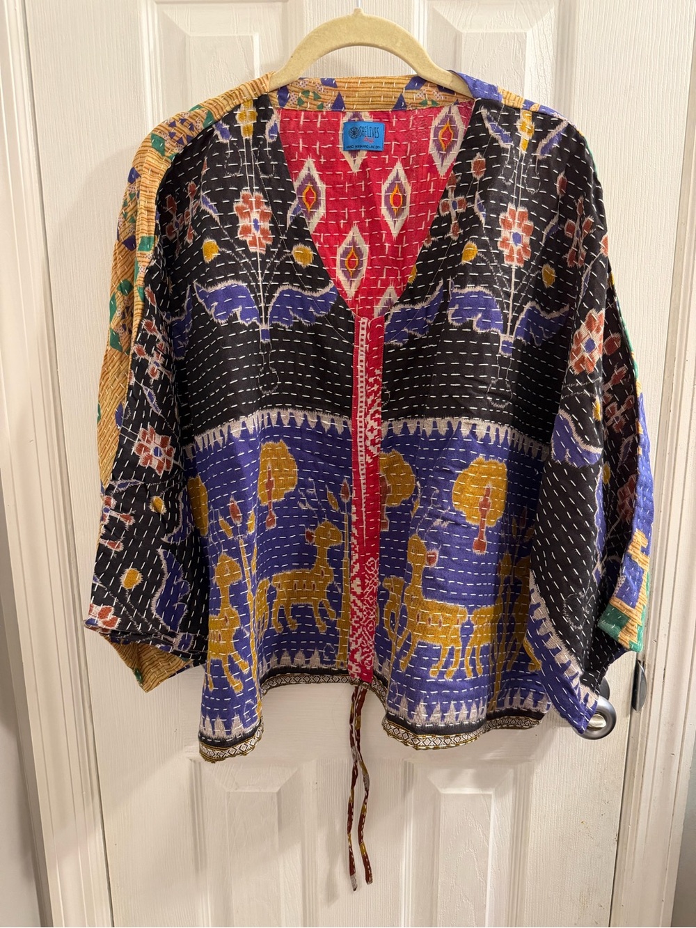 Kantha Cinch Top - Deer, Flowers
